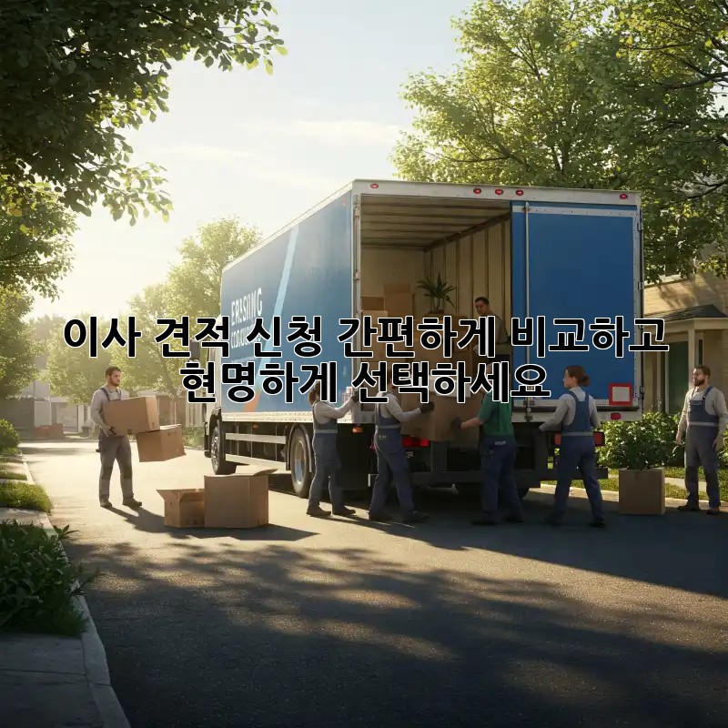 이사 견적 신청: 간편하게 비교하고 현명하게 선택하세요!