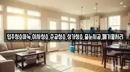 입주청소아늑,이사청소,준공청소,상가청소,줄눈시공,폐기물처리