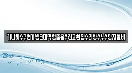 가나하수구변기씽크대막힘뚫음수전교환집수리방수누수탐지설비
