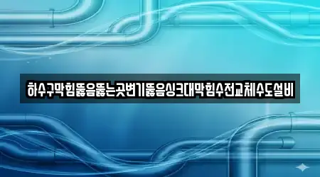 하수구막힘뚫음뚫는곳변기뚫음싱크대막힘수전교체수도설비