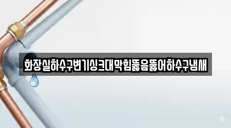 화장실하수구변기싱크대막힘뚫음뚫어하수구냄새