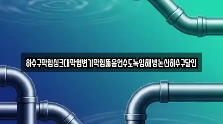 하수구막힘싱크대막힘변기막힘뚫음언수도녹임해빙논산하수구달인