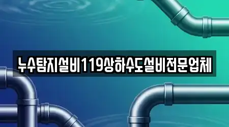 누수탐지설비119상하수도설비전문업체