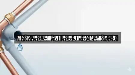 제주하수구막힘고압세척변기막힘싱크대막힘전문업체하수구닥터