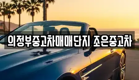 경기도 의정부시 녹양동 중고차매매 전문 의정부중고차매매단지 조은중고차