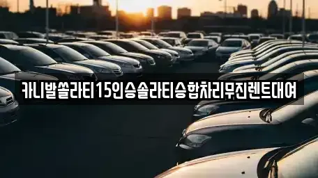 경북 구미시 남통동 렌트카 전문 카니발쏠라티15인승솔라티승합차리무진렌트대여