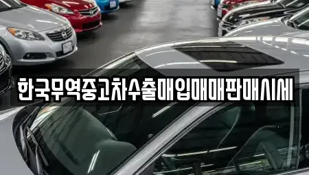 대전광역시 유성구 화암동 중고차매매 전문 한국무역중고차수출매입매매판매시세