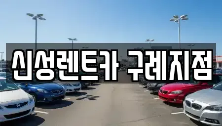 전라남도 구례군 마산면 렌트카 전문 신성렌트카 구례지점