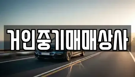 전북 군산시 개사동 중고차 전문 거인중기매매상사