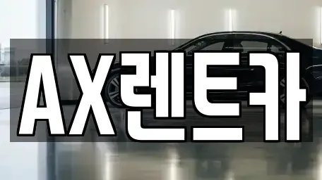 충청남도 서산시 예천동 장기렌트카 전문 AX렌트카